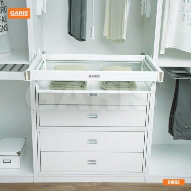 Ngăn kéo vách kính để đồ gập GW02